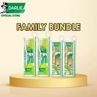 [Family Bundle] DARLIE Double Action Fresh + Clean Strong Mint Travel Kit 50g*2 + DARLIE Bunny Kids 