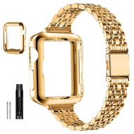 Women's Watch Band & Soft Protective Case & Tools (1 Set), Stainless Steel Watch Band, Compatible wi