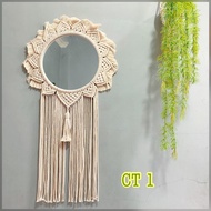 Macrame mirror aesthetic mirror