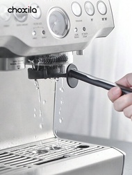 1入組咖啡機清潔刷，可拆卸尼龍毛刷，附匙匙和針頭清潔刷，適用於51mm 58mm咖啡機和濾渣杯