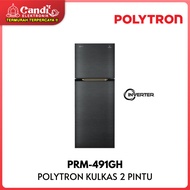 POLYTRON Belleza Kulkas 2 Pintu 350 Liter Inverter PRM-491GH