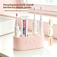 3D printed cat face toothbrush holder, bathroom electric toothbrush storage rack, toothpaste organiz