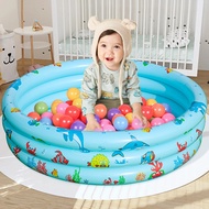 3 Rings Inflatable Round Swimming Pool Children Bathtub Kids Pool Swim Pool Cartoon Printing Swimmin