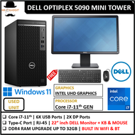 Dell OPTIPLEX 5090 MT PC Desktop PC (11th GEN) 22"inch Monitor UPTO 32GB RAM Built in WiFi Win 11