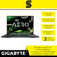 GIGABYTE Aero X16 1VH93-MY894AH Gaming Laptop - 16" WQXGA IPS 165Hz/Ryzen Ai 7 350/16GB DDR5/1TB SSD