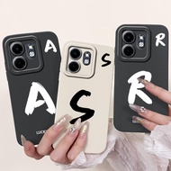 Soft Liquid Silicone For Infinix Smart 9 Smart9 HD 9HD X6532 X6532C Matte Casing Letters Pattern Bac