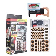Battery Organizer Storage Case with Hinged Clear Cover Removable Battery Tester Holds 93 Batteries f