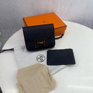 Hermes Constance Slim 黑金Wallet