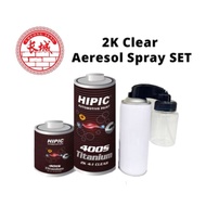 2k [HIPIC 400S] Aeresol Spray Clear Coat 2k Spray Clear with Gas Catridge 4:1