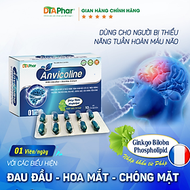 Viên uống hoạt huyết dưỡng não ANVICOLINE giảm nguy cơ thiếu máu não với các triệu chứng đâu đầu, kh