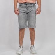 Bruno Art - Men's Short Jeans Stretch Ripped Gray