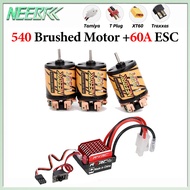NEEBRC 540 Brushed Motor 35T 45T 55T 3-Slot 60A ESC Combo For 1/10 RC Crawler Axial TRX4 D90 MST Tam