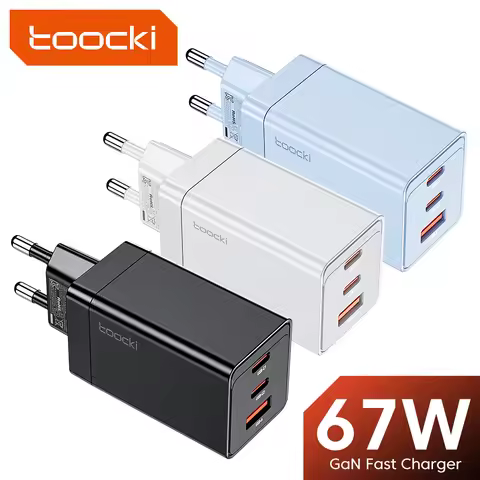 Toocki 67W GaN USB C Charger Fast Charging Multi-Color Type C Charger for Macook iPhone 15 14 13 12 