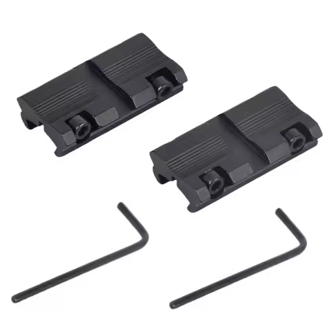 2pcs/Set 11mm Dovetail To 7/8" 20mm Picatinny Weaver Rail Adapter Rifle Scope Mount Aluminum Alloy H