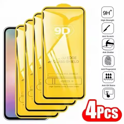 4Pcs 9D Tempered Glass for Samsung Galaxy A15 A13 A55 A52 A32 A50 A51 A52S A72 A54 A33 A71 A21S A73 