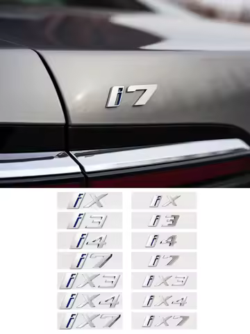ix i3 i4 i7 iX ix3 iX4 ix7 New Energy Letters Car Stickers For BMW X1 X3 X5 X6 GT Rear Trunk Tail Lo