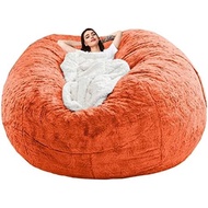 Bean Bag Sofa Cover (Light Gray, 6 Feet (Diameter 153cm * Height 65cm) Only Include Cover)