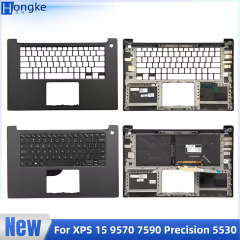 New For DELL XPS 15 9570 7590 Precision 5530 5540 Laptop Palmrest Upper Case KB Bezel C Shell US Bac