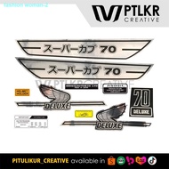 100% Quality✁✎Honda C70 Japan I Multicolor Heat Resistant Vinyl Set Body Sticker for Motorcycle Acce
