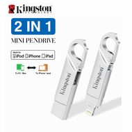 Kingston แท่ง USB OTG USB แฟลชไดร์ฟ256GB 512GB 1TB สำหรับ IPhone14/13/12/11/X/ 8/7/6เพนไดรฟ์ IPad แท่ง USB