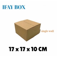 Cardboard box size 17x17x10 cm single wall POLOS