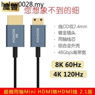 Hot Sale. Warcraft Ultra-Fine Coaxial Version 2.1 8K Mini Mini HDMI to HDMI HD Cable 4K 120Hz/60Hz