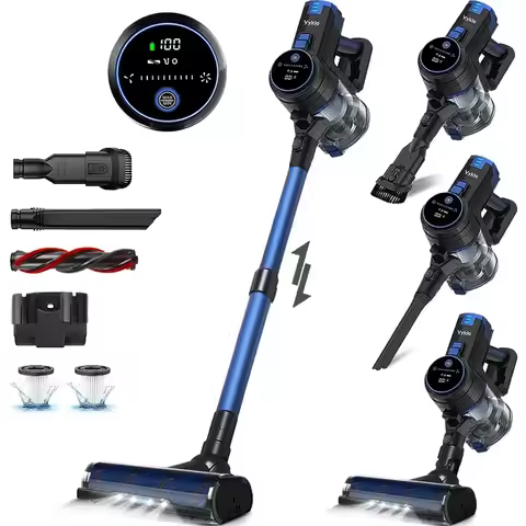 V8 Cordless Vacuum Cleaner, Powerful Suction Stick Vacuum, 55Mins Runtime, Wireless Lightweight Hand