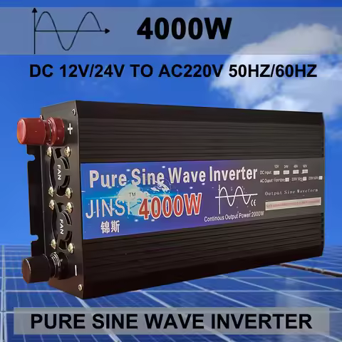 Pure Sine Wave Inverter 12V 24V 220V 3000W 4000W Power Car Inverter 24V 220V Micro Inversor Voltage 