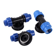 20/25/32mm PE Tube Tee Connector Water Splitter IBC Water Tank Reducing Tee Pipe T-Shape Joint Garden Irrigation Adapter