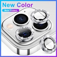 1 Piece Bling Glitter Diamond Camera Lens Protector Metal Ring For iPhone 11 12 13 14 15 Pro Max / 14 15 Plus