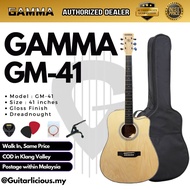 GAMMA GM-41 inch  Dreadnought Acoustic Guitar with Cutaway ( GM41 / GM 41 )