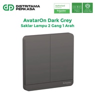 Schneider AvatarOn 2 Gang 1 Way Switch Dark Grey - E8332L1LED_DG_G3