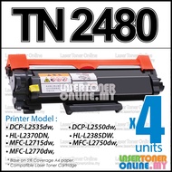 4x Compatible TN-2480 TN2480 TN-2460 TN2460 Mono Black HL- L2375DW / DCP L2550DW MFC L2715DW L2750DW