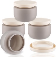 4 Pack 8 OZ Plastic Jars Round Cosmetic Container with LidsWide Mouth Soft Slime Jars for LotionHand