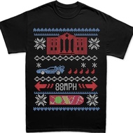 Men's Printed Shirt Set Masa Mengembara Top Merry Christmas Hodoh Lucu Casual Tee 88mph Ke