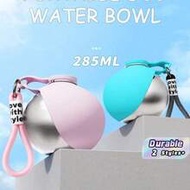 304 Stainless Steel Pet Travel Water Bottle, Portable And Foldable Pet Water Bowl With Silicone Acce