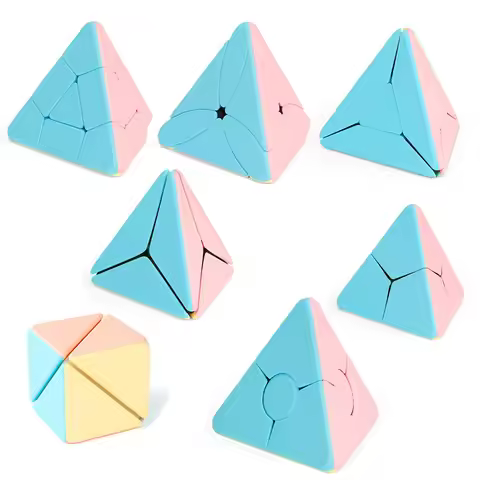 MoYu Macaron Series Magic Cubes Corner Twist Bead Boomerang Windmill Maple leaf Triangle Pyramid Puz
