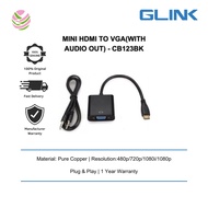 GLINK MINI HDMI TO VGA (WITH AUDIO OUT) (CB123BK)