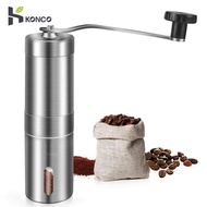 KONCO Stainless Steel Coffee Beans Grinders Mills Dripper Manual Coffee Grinder Pepper Mill Portable Conical Burr Mill