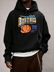 Competition Basketball 76 Print Men Street Hoodies Loose Soft Sweatshirt Pocket Fleece Basics Long S