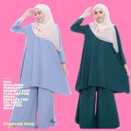 BAJU MENGANDUNG MUSLIMAH - BLOUSE MUSLIMAH SET PALAZO CUTTING LOOSE COMO CREPE