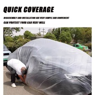 Universal Car Cover Transparent Car Protective Cover Disposable Car Cover For Sedan/SUV/Hatchba