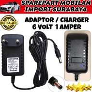 FREE SHIPPING CHARGER ADAPTER 6 VOLT BATTERY CAR CHILDREN'S TOY MOTORCYCLE VESPA CHILDREN'S AKI FREE
