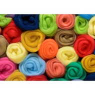 mix 24 Colors Merino 70S Wool Fibre Roving For Needle Felting Doll Wool Felt DIY 5g/bag