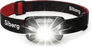 SibErg T66 LED Headlamp Jogging & Hiking - Ultra Light 71 g with Red Light & Motion Sensor - Recharg