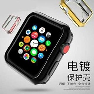 Apple Watch3保護殼薄矽膠蘋果智能手錶iwatch 2/3代電鍍軟套黑色