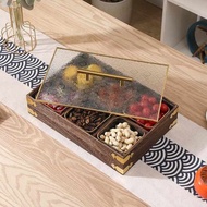 bekas kuih raya balang kuih raya eksklusif kotak kuih talam Solid Wood Dried Fruit Box Glass Candy B