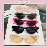 Korean Retro Triangle Sunglasses Fashionable And Personalized Cat-Eye Sunglasses High-End Small Fram