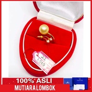 cincin emas 22 karat mutiara laut lombok jewellery south sea pearl - hitam 6