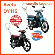 [Instant Delivery] Aveta DY115 Motor Motorcycle Gantung Kunci Akrilik Acrylic Keychain Key Holder
